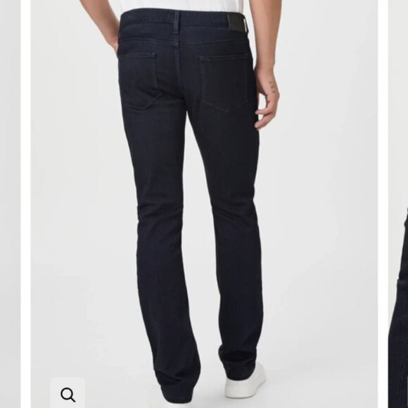 PAIGE Men's Size 44 Federal Slim Straight Leg Dark Wash Inkwell Denim Jeans - Picture 2 of 16